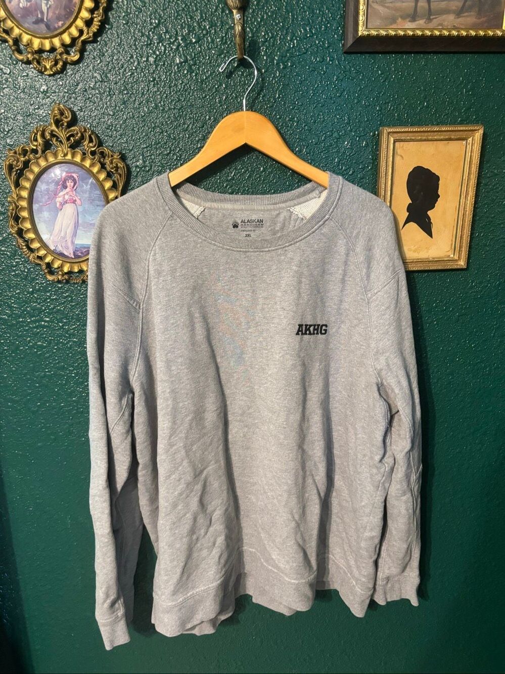 Duluth Alaskan Hardgear Gray Crewneck Sweater Sz XXL Mens